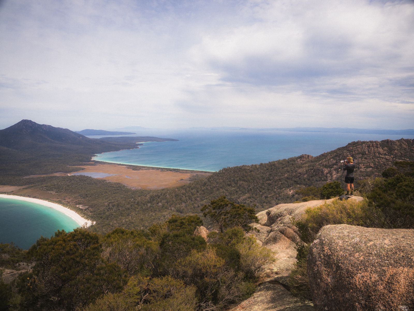 Looking over Wineglass Bay from Mount Amos, Freycinet National Park, Tasmania